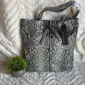 Banana Republic Gray Textured Tote Bag